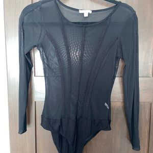 Black sheer bodysuit